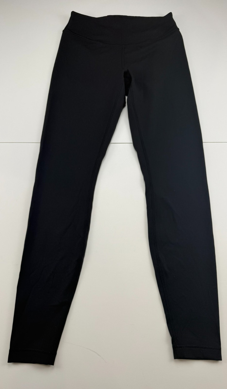 Lululemon Womens 8 Black High Rise Leggings 28" Yoga Running Pants